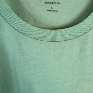 J.Crew Green Crew Neck Short Sleeve T-Shirt Size Large